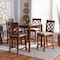 Baxton Studio Alora Grey Upholstered Walnut Brown Finished 5-Piece Wood Pub Set 172-9888-10903 - alternate 7